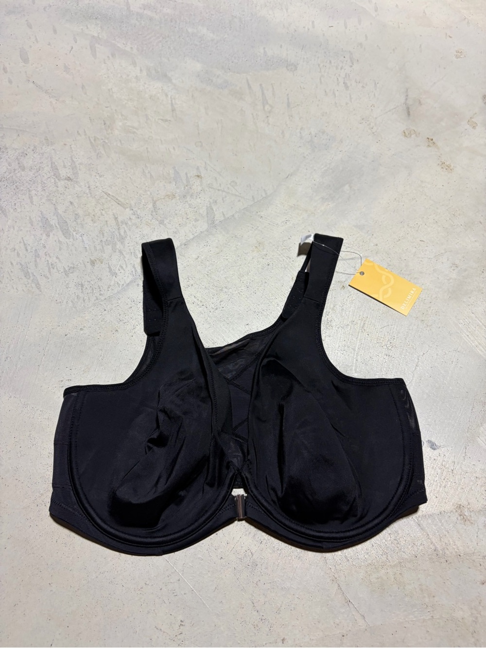 Delimira NWT Black Front Closure posture bra 36DD